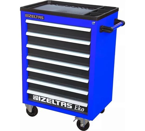Изображение товара Тележка IZELTAS ECO 7 ящиков, синий/серый 8243322007