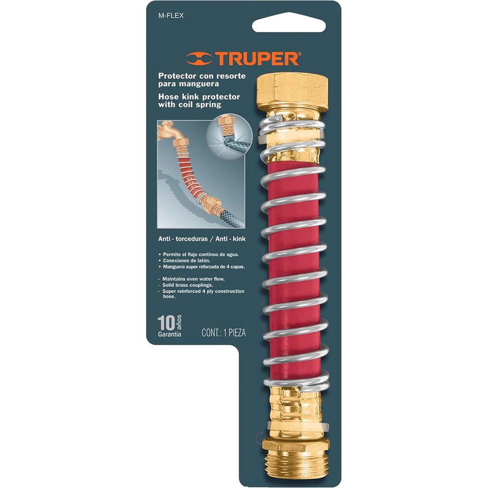 Пружинный коннектор для шланга Truper пластиковый коннектор для шланга truper