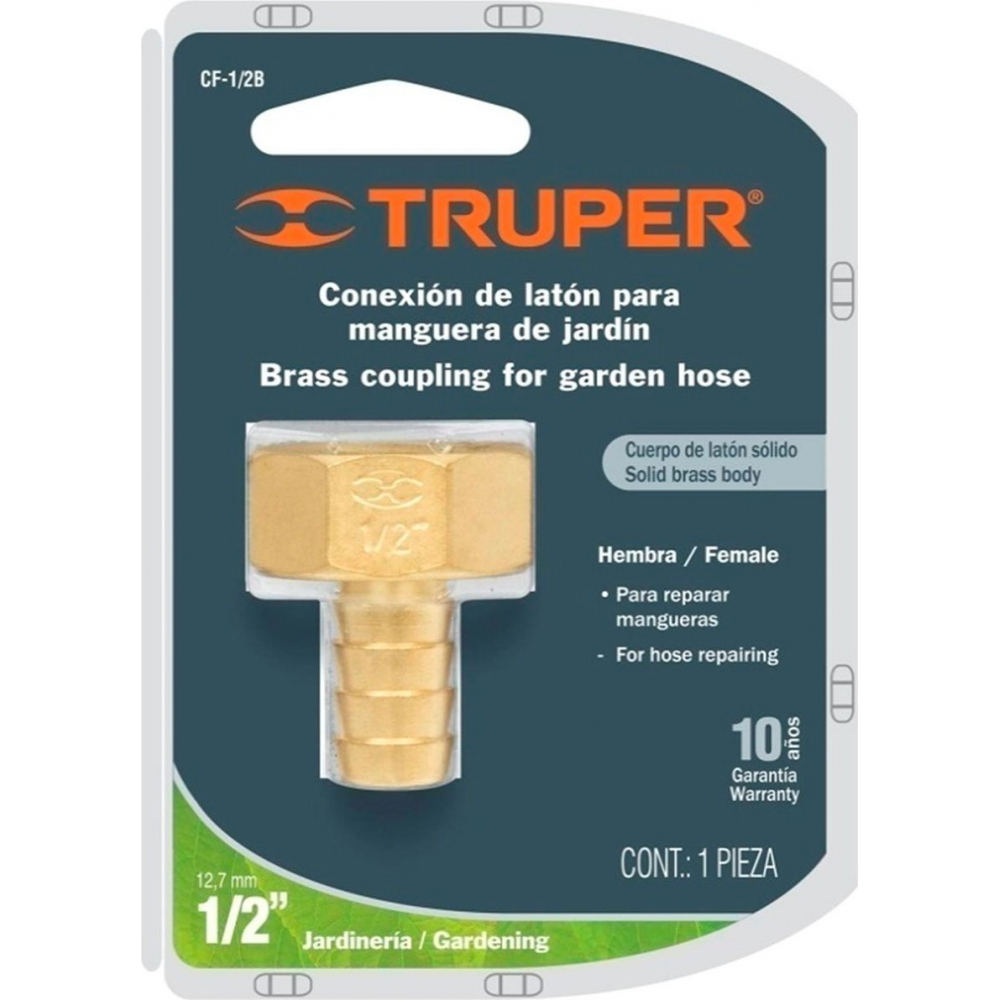 Латунный коннектор для шланга Truper пластиковый коннектор для шланга truper