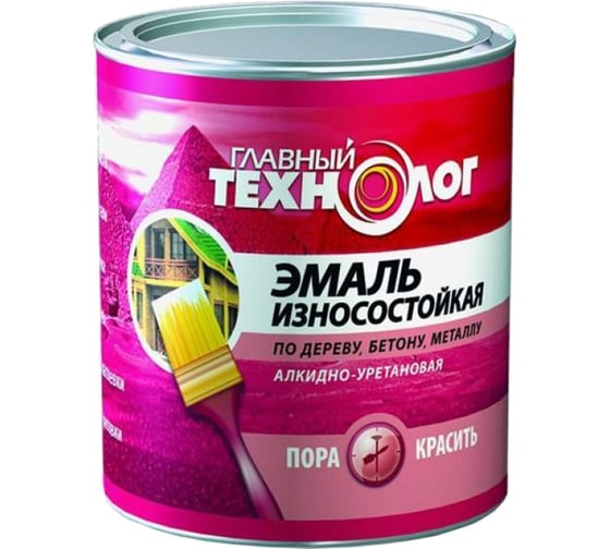 Изображение товара Износостойкая алкидно-уретановая эмаль Новбытхим серая 2.1 л 1814