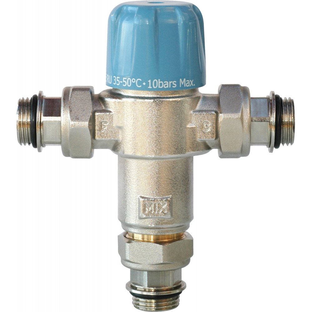 Трехходовой термостатический регулируемый смесительный клапан Valtec клапан смесительный 3 4 20 мм трехходовой profactor