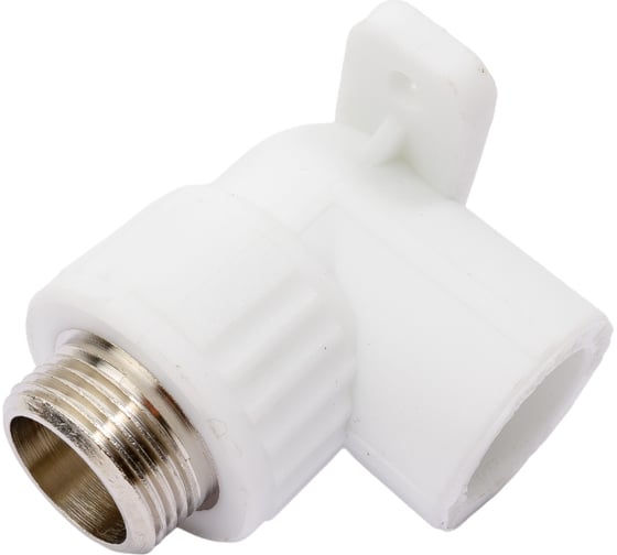 Изображение товара Угол Valfex с наружной резьбой (простое крепление) 25x3/4" (45/15) белый 10121125