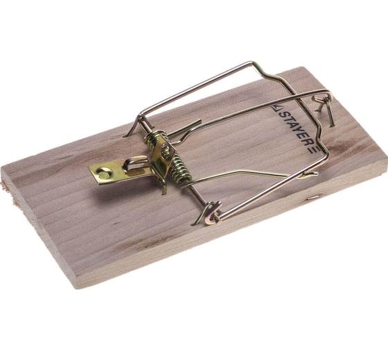 Изображение товара Средняя мышеловка Stayer Standard с деревянным основанием 40501-M