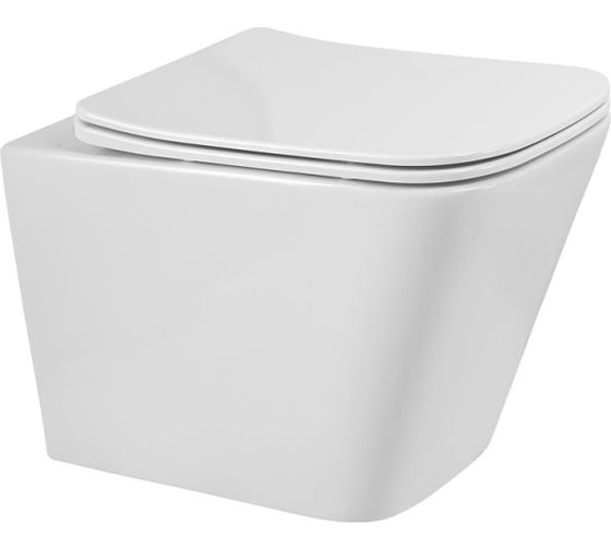 Изображение товара Подвесной безободковый унитаз BelBagno со смывом TORNADO ARDENTE-TOR быстросъёмное сидение с функцией Soft Close BB520CH-TOR/BB3103/3106SC