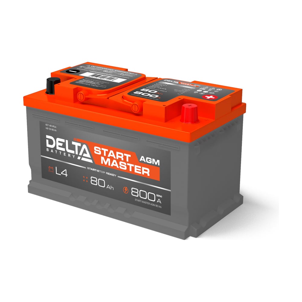 Изображение товара Аккумуляторная батарея Delta START MASTER 80 Ah AGM Изображение товара Аккумуляторная батарея Delta START MASTER 80 Ah AGM