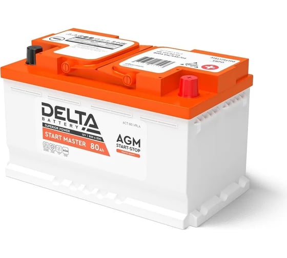 Изображение товара Аккумуляторная батарея Delta START MASTER 80 Ah AGM