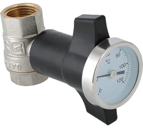 Изображение товара Шаровой кран Valtec c термометром 1/2" VT.808.N.04