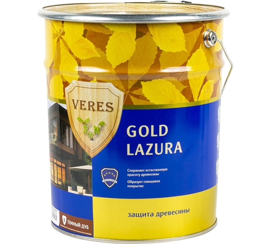 Изображение товара Пропитка Veres Gold Lazura №8 дуб темный 10 л 1 45285