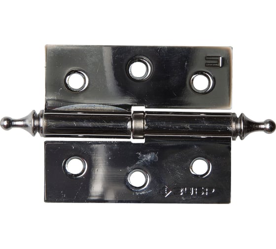 Изображение товара Дверная разъемная петля Зубр Эксперт 1 подшипник цвет хром CP правая с крепежом 75x63x2.5 мм 2 шт. 37605-075-2R