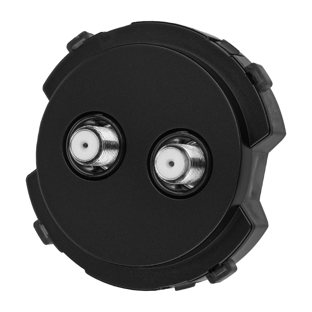 Изображение товара Проходная телевизионная и SAT розетка TDM ELECTRIC Байкал SQ1819-0221 черная