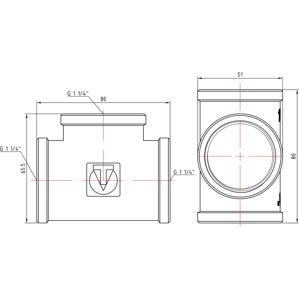 фото Тройник valtec