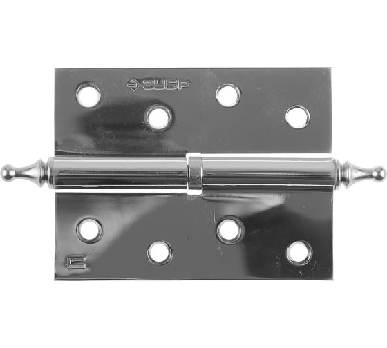 Изображение товара Дверная разъемная петля Зубр Эксперт 1 подшипник цвет хром CP правая с крепежом 100x75x2.5 мм 2 шт. 37605-100-2R