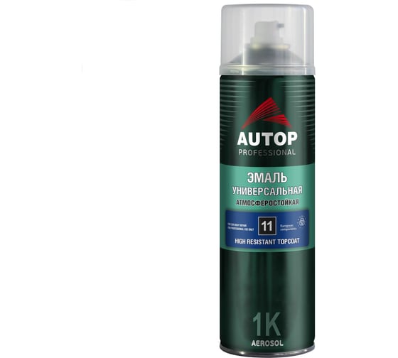 Изображение товара Алкидная эмаль AUTOP Professional №11 базовая, белый глянцевый, аэрозоль 650 мл ATP-A07831
