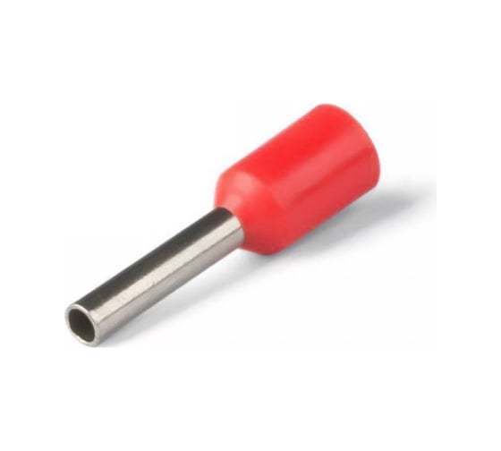 Изображение товара Наконечник Промрукав Ншви сечение 1,0 мм², длина 8 мм, красные 100шт. PR08.7558