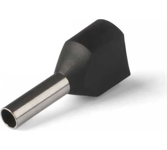 Изображение товара Наконечник Промрукав Ншви(2) сечение 1,5 мм², длина 8 мм, черные 100шт. PR08.10424