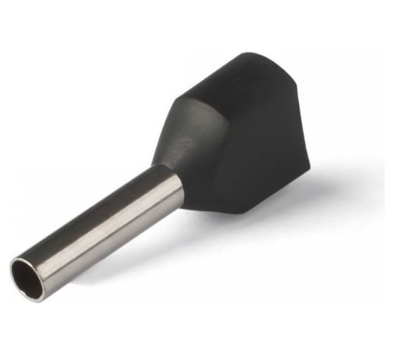 Изображение товара Наконечник Промрукав Ншви(2) сечение 1,5 мм², длина 12 мм, черные 100шт. PR08.10425