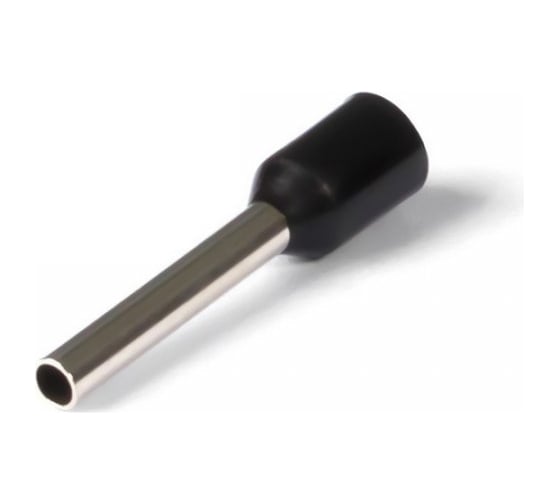 Изображение товара Наконечник Промрукав Ншви сечение 1,5 мм², длина 12 мм, черные 100шт. PR08.7561