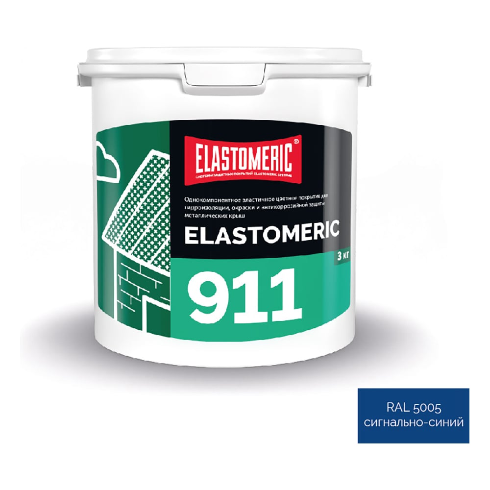 Изображение товара Гидроизоляционный герметик Elastomeric Systems 3кг синий для металла и кровли
