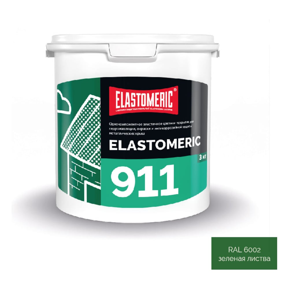 Изображение товара Кровельная мастика Elastomeric Systems 3кг светло-зеленый