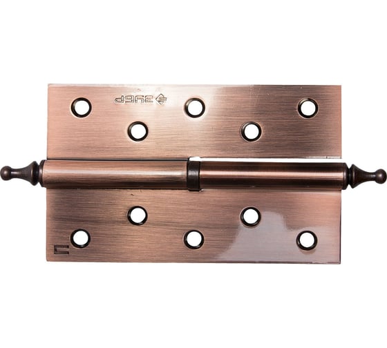 Изображение товара Дверная разъемная петля Зубр Эксперт 1 подшипник цвет старая медь AC правая с крепежом 125x75x2.5 мм 2 шт. 37605-125-6R