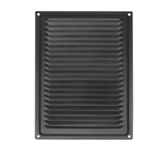 Изображение товара Решетка вентиляционная 170x240 мм, с сеткой, черный Домарт 171123