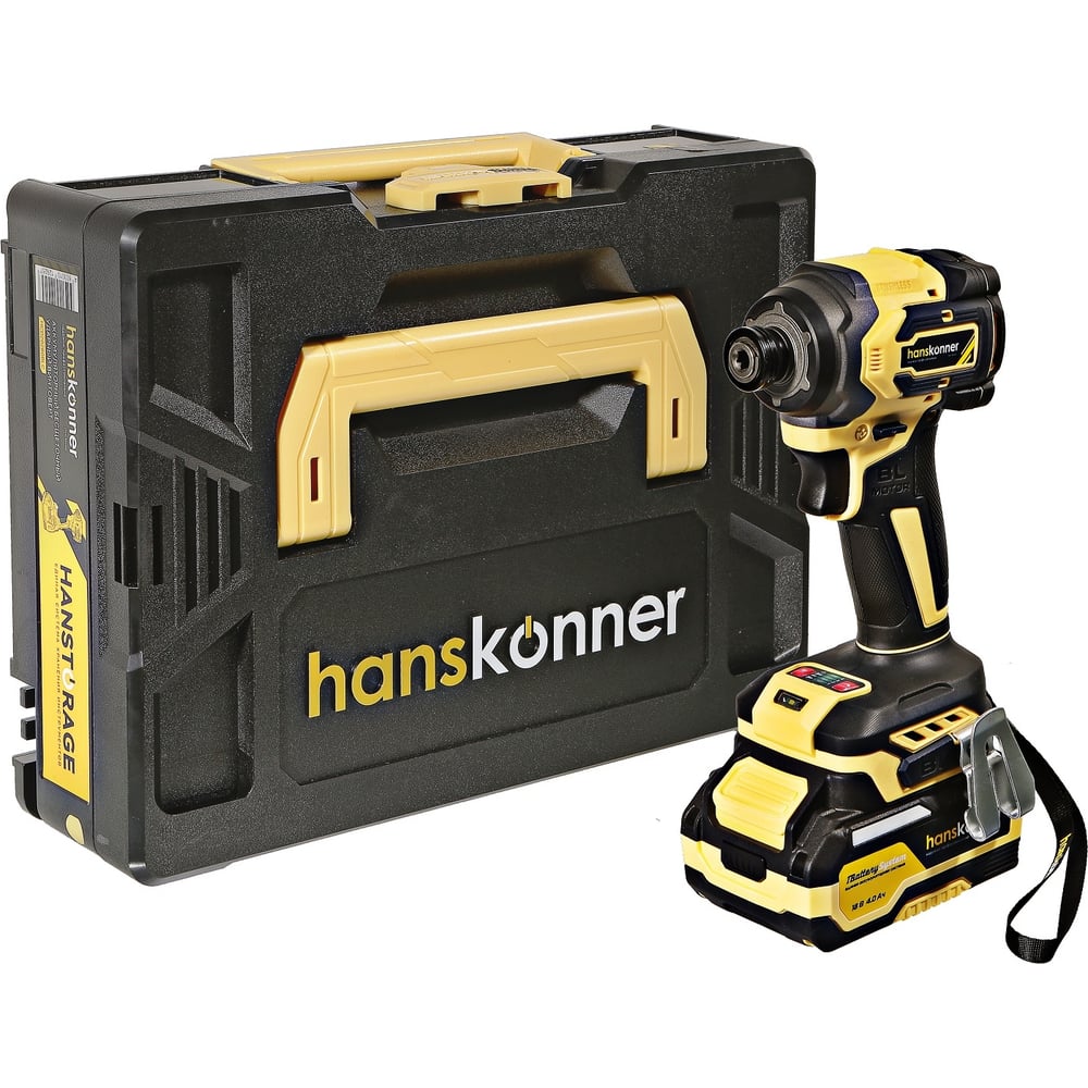 Аккумуляторный ударный винтоверт Hanskonner 1BatterySystem HCD20280BLC