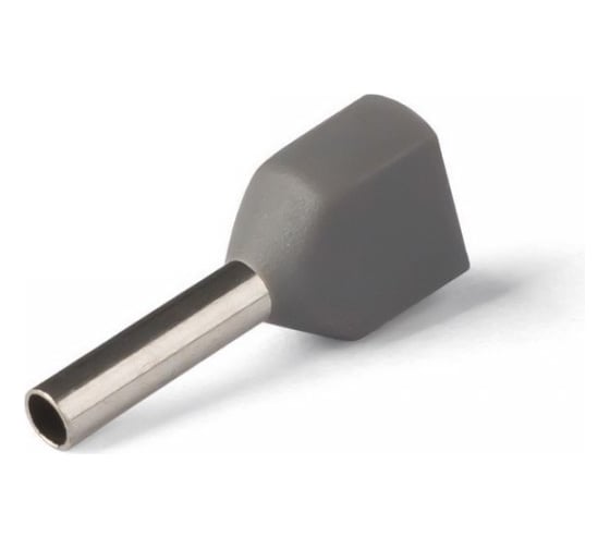 Изображение товара Наконечник Промрукав Ншви(2) сечение 0,75 мм², длина 8 мм, серые 100шт. PR08.10420