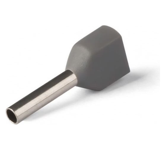 Изображение товара Наконечник Промрукав Ншви(2) сечение 0,75 мм², длина 10 мм, серые 100шт. PR08.10421