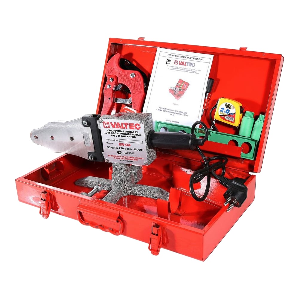 Изображение товара Комплект сварочного оборудования Valtec ER-03 50-75 мм 2000 Вт профессиональный