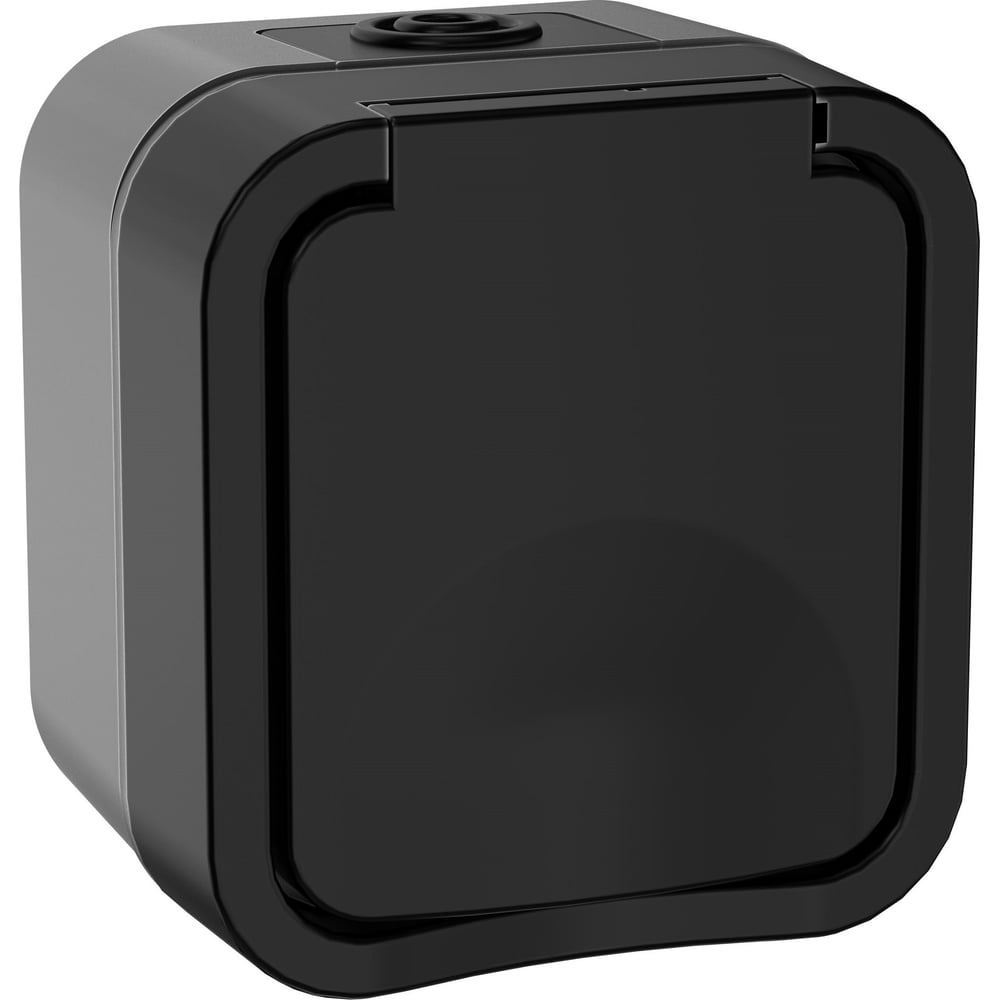 Изображение товара Розетка IEK Tors 1-я с защитным кожухом IP55 графит 16А