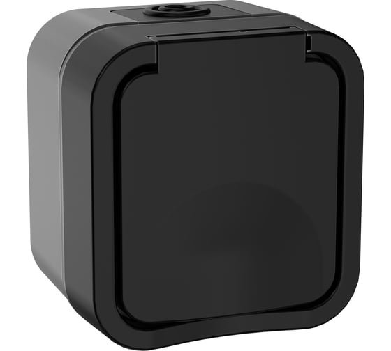 Изображение товара Розетка IEK Tors 1-я с з/к кр. 16а ip55 ts120 графит TS-R16-16-55-K53