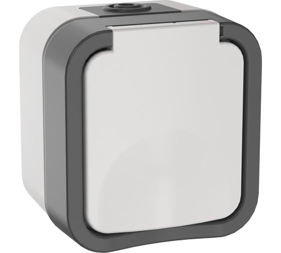 Изображение товара Розетка IEK Tors 1-я с з/к кр. 16а ip55 ts220 белый TS-R16-16-55-K41