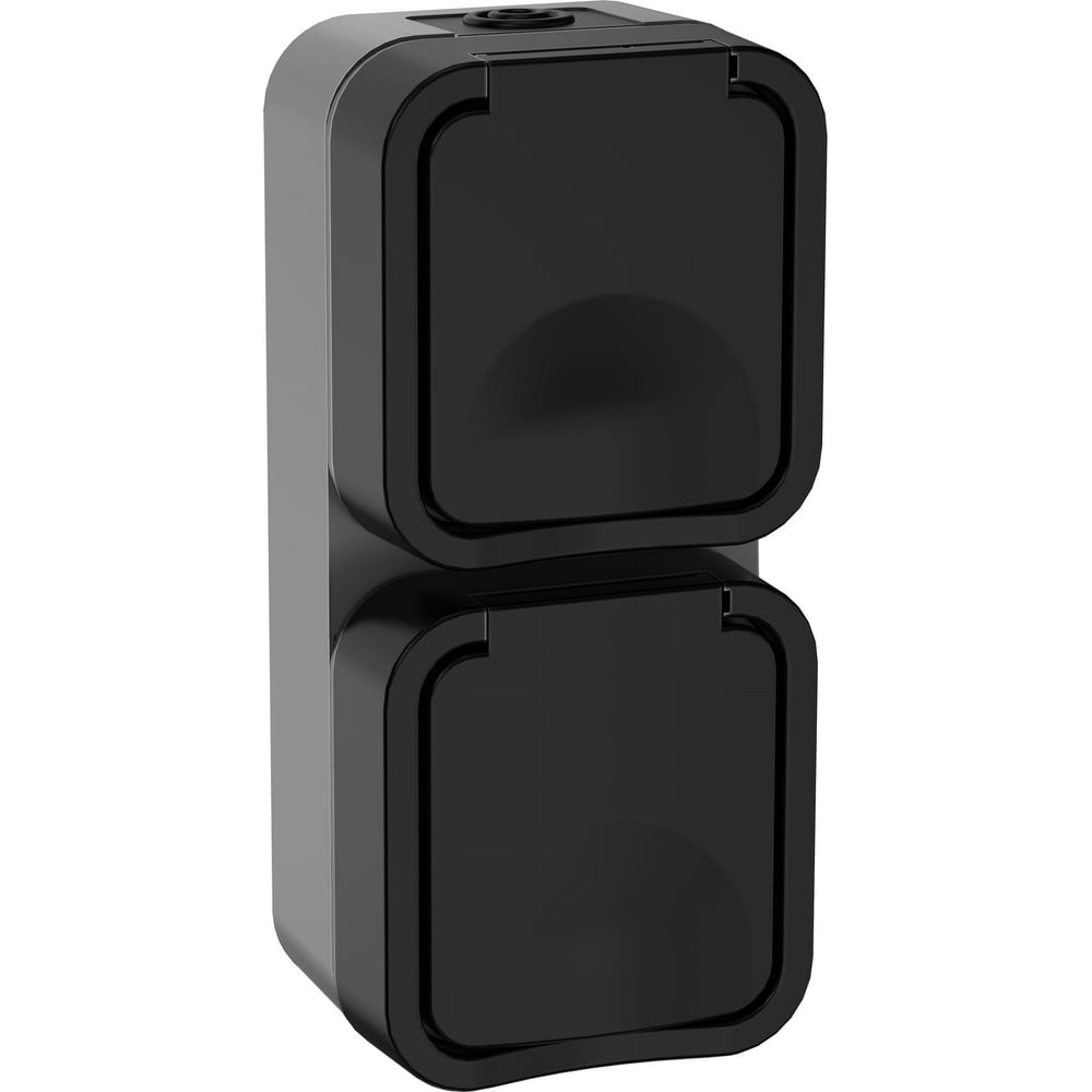 Изображение товара Розетка IEK Tors 2-ая с з/к кр. вертикальная 16а ip55 ts132 графит TS-R26-16-55-V-K53