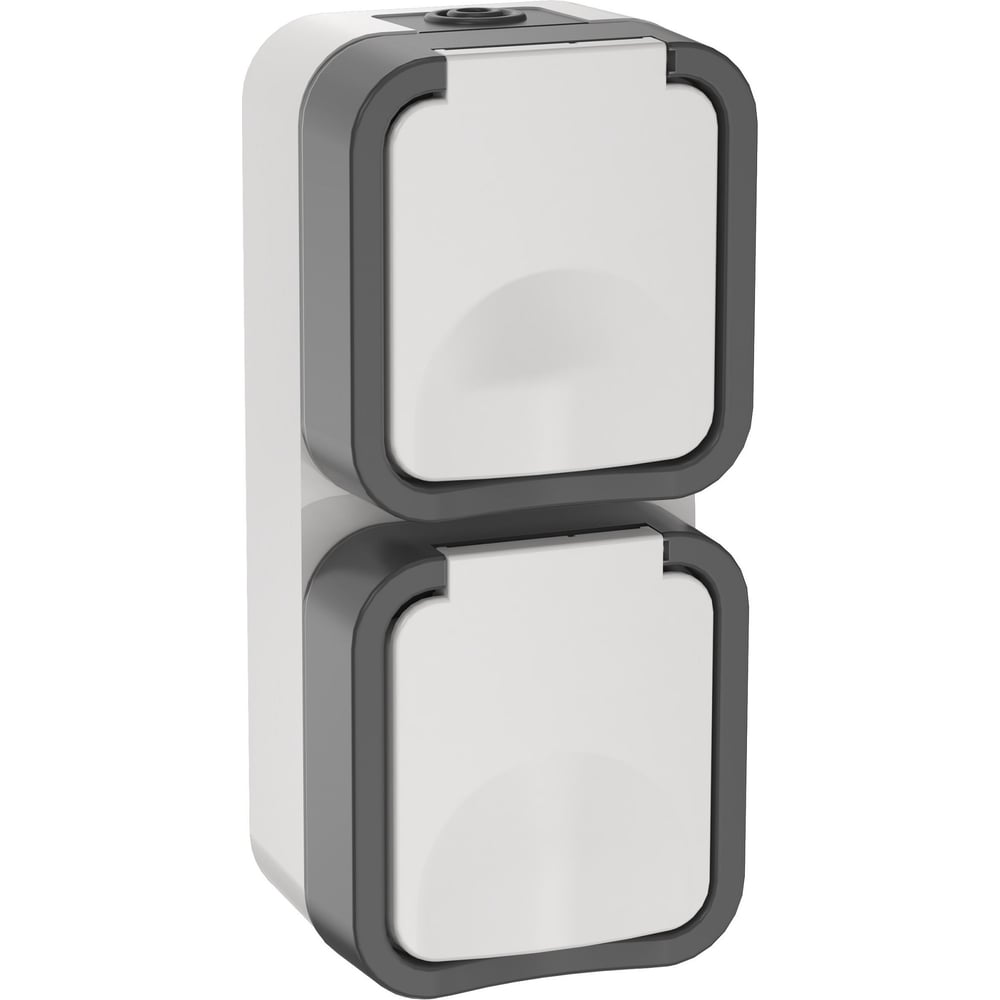 Изображение товара Розетка IEK Tors 2-ая с защитными шторками 16А, IP55, белая