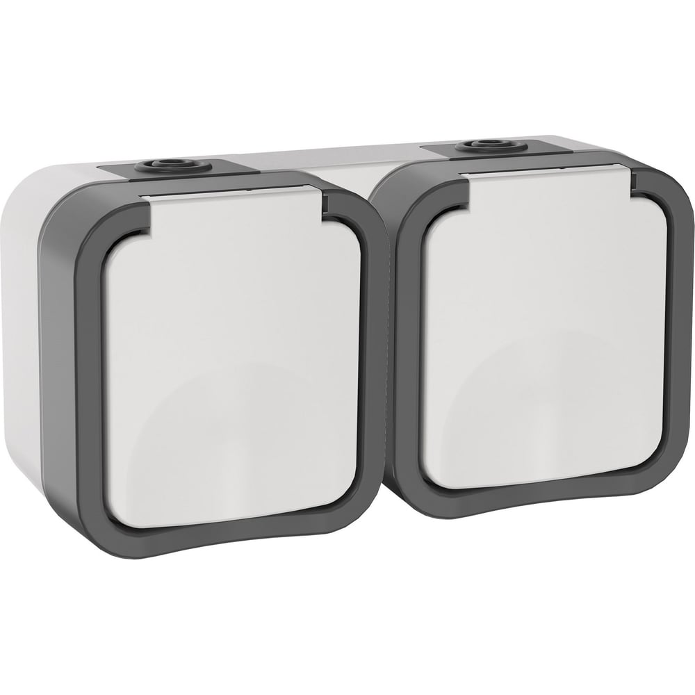 Изображение товара Розетка IEK Tors 2-ая с заземлением IP55 белая