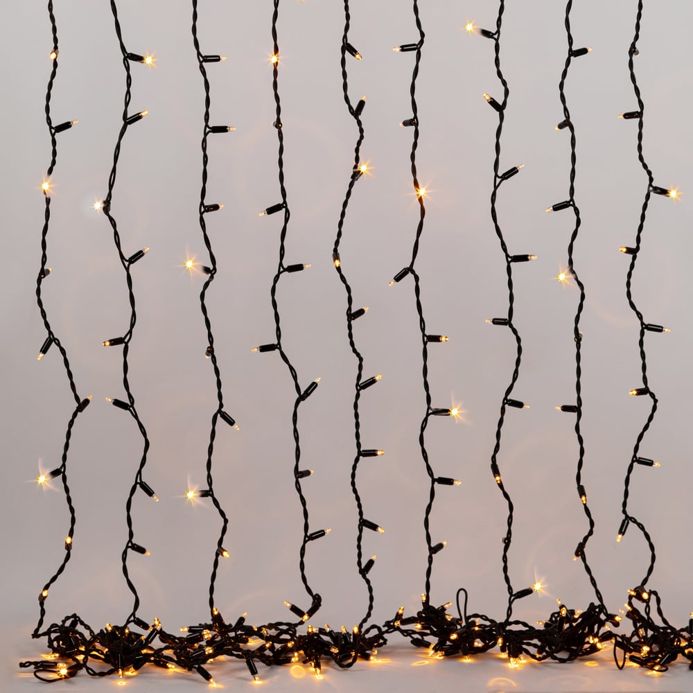 Изображение товара Светодиодная новогодняя гирлянда ЭРА erapsz занавес 3х2 м желтая 600 LED