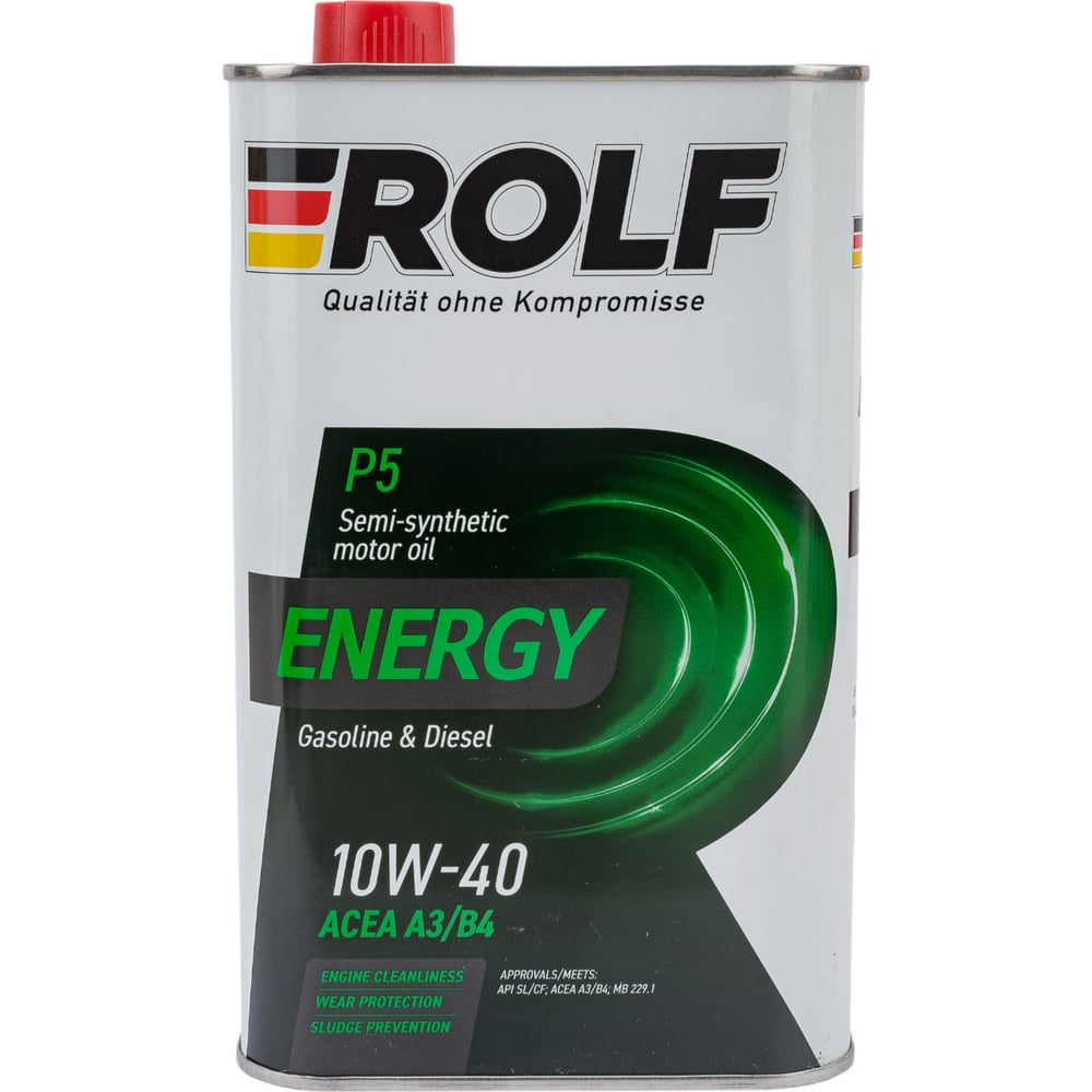 Моторное масло rolf energy 10w-40 sl/cf 1 л 322232 - фото 1