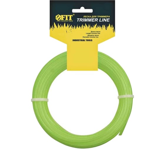 Изображение товара Леска FIT для садовых триммеров крученая 15 м х 2.9 мм 78029