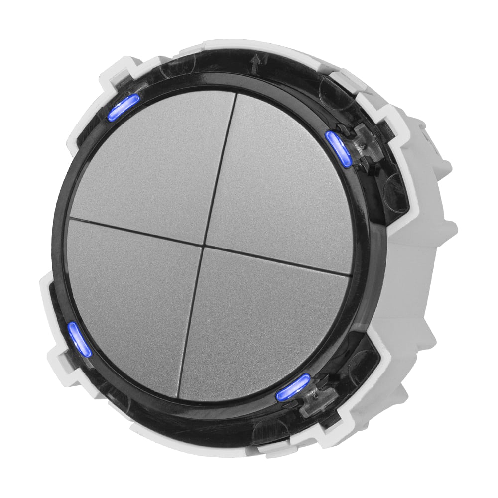 Изображение товара Выключатель проходной 4-кл. TDM ELECTRIC 16А 250В серия Байкал платина