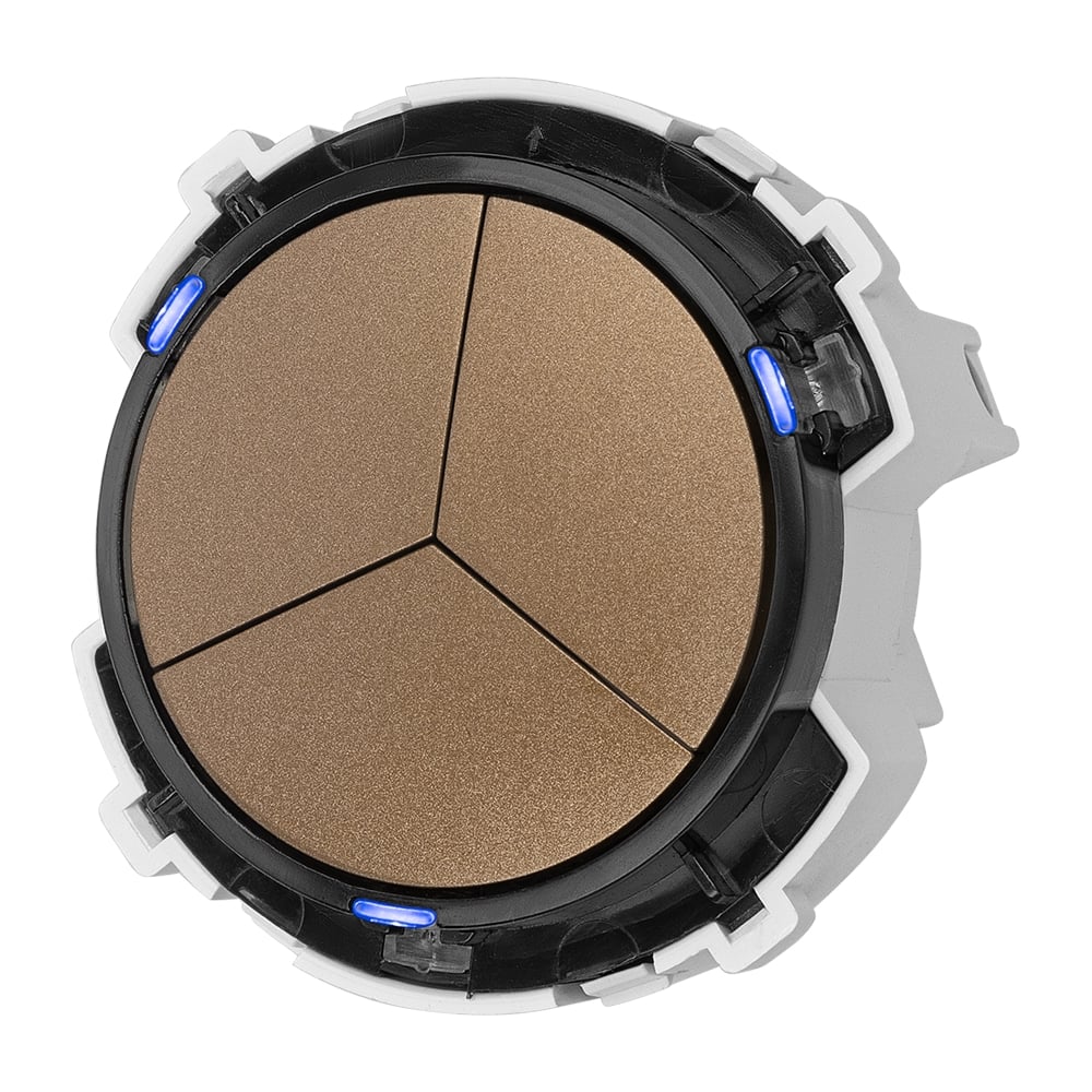 Изображение товара Выключатель TDM ELECTRIC проходной 3-кл. бронза 16А 250В