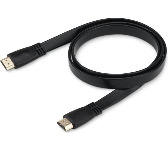 Изображение товара Кабель аудио-видео BURO HDMI 1.4 Flat, HDMI (m)/HDMI (m), 1м, черный (BHP HDMI 1) 395379