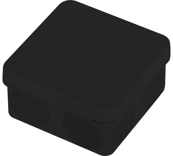 Изображение товара Распаячная коробка ЭРА kor100100509g2mpb двухкомпонентная hf стойкая к уф 100x100x50 мм черная прямой Б0062770