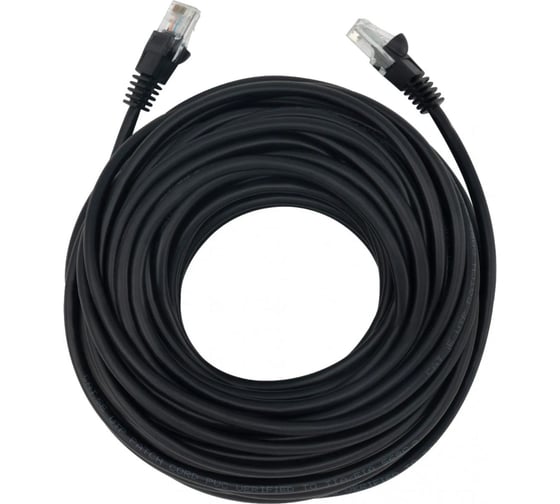 Изображение товара Патч-корд BURO UTP, 4 пары, cat5E, CCA, molded, 20м, черный, RJ-45 (m)-RJ-45 (m) 1645952