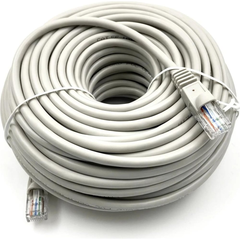 Изображение товара Патч-корд BURO UTPcat5E, 25м серый, RJ-45, CCA, molded