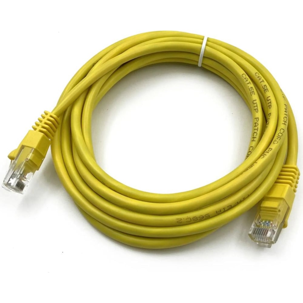 Изображение товара Патч-корд BURO UTP 3м cat5E CCA желтый RJ-45 RJ-45