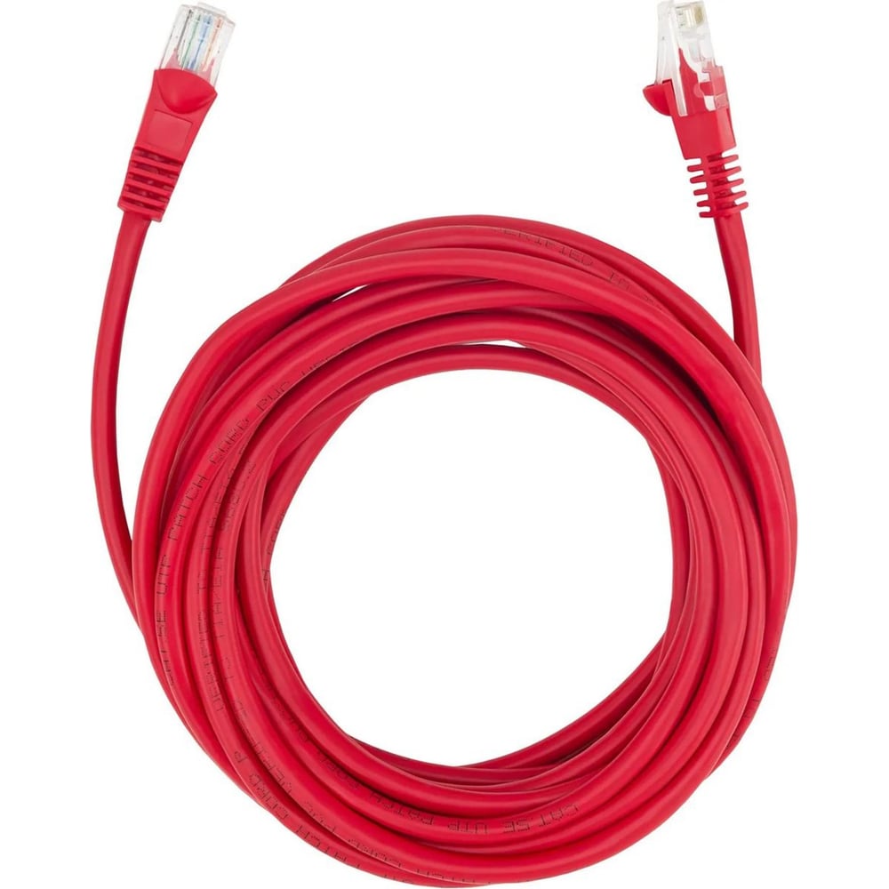 Изображение товара Патч-корд BURO UTP cat5e 5м RJ-45 - RJ-45 красный molded