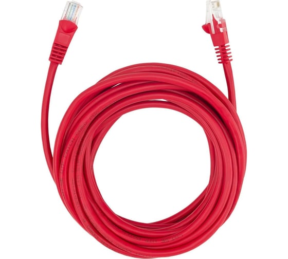 Изображение товара Патч-корд BURO UTP, 4 пары, cat5E, CCA, molded, 5м, красный, RJ-45 (m)-RJ-45 (m) 1645933