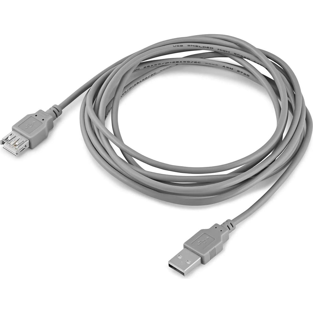 Изображение товара Кабель USB A(m) USB A(f) 3м серый BURO BHP RET USB_AF30