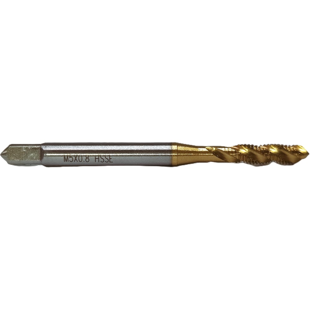 Изображение товара Машинный метчик M2.5 HSSE-TiN, спиральный, DIN 371, HSS-E-TiN