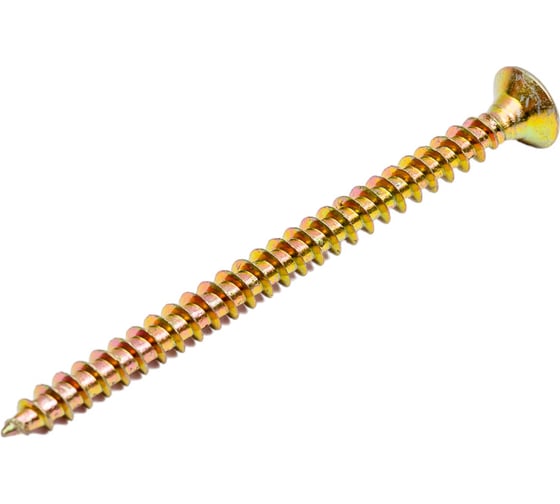 Изображение товара Универсальные шурупы Зубр для дерева ДСП ДВП желтопассивированные PZ 5.0x70 мм ТФ1 100 шт. 4-300391-50-070